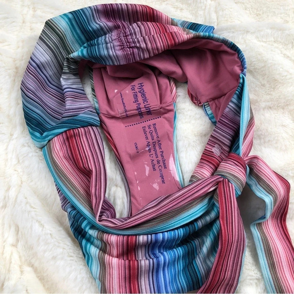 Isabella Rose Adelaide ombre stripe high leg cut bikini bottom 11099 - Picture 5 of 10